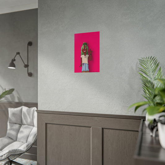 "neon head" poster by Rayana Renee