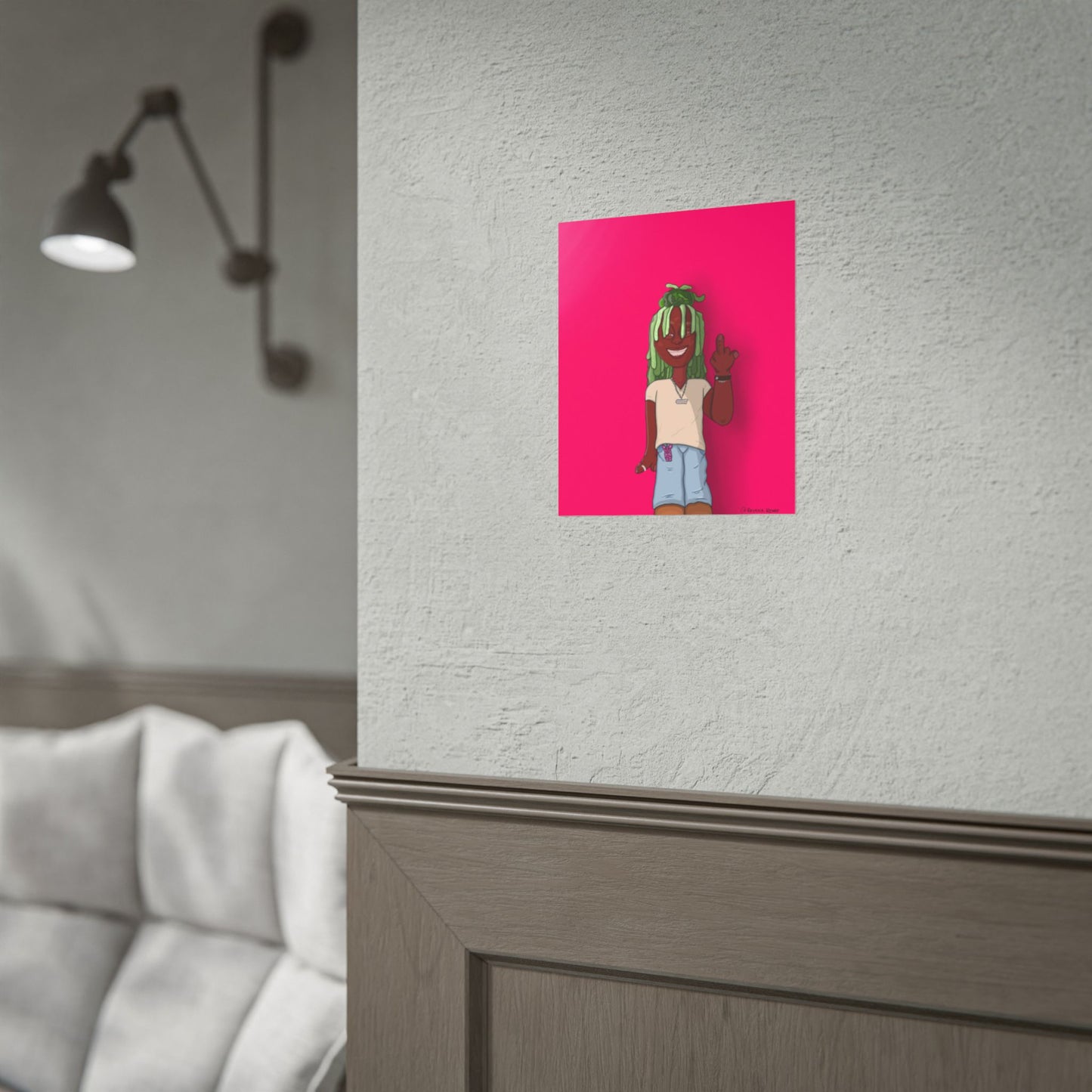 "neon head" poster by Rayana Renee